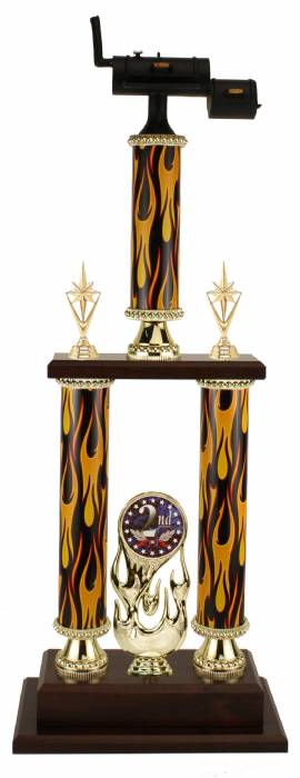 2 Post BBQ Smoker Cooking Trophy - 25.5 "