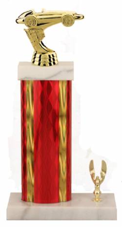 Racing Trophy - Asian Marble Base - Diamond - Red/Gold