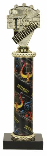 Deluxe Music Trophy - Marble Base - Music Column