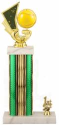 Softball Trophy - Asian Marble Base - Prism - Green/Gold