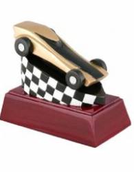 4" Pinewood Derby Resin Award - Cherry Color Base