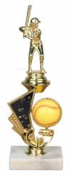 10.5" Spinner Softball Trophy - Marble Base - Motion Graphics