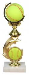 11" Spinner Softball Trophy - Marble Base