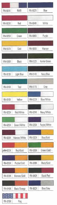 Assorted 1-1/2" x 34" "V" Neck Ribbons with Snap Clip - Pack of 10