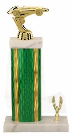 Racing Trophy - Asian Marble Base - Diamond - Green/Gold