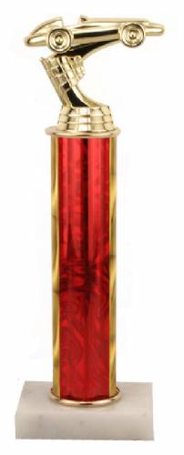 Racing Trophy - Asian Marble Base - Lava Flow - Red - Choose Your Size