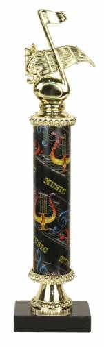 Deluxe Music Note Trophy - Marble Base - Music Column