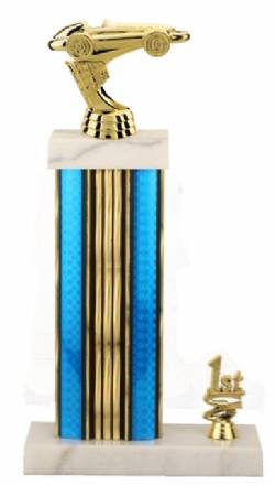 Racing Trophy - Asian Marble Base - Prism - Blue/Gold
