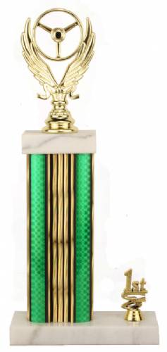 Racing Trophy - Asian Marble Base - Prism - Green/Gold