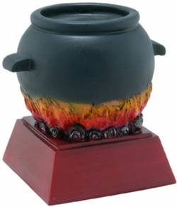 3.5" Chili Pot Resin Award Trophy - Cherry Color Base