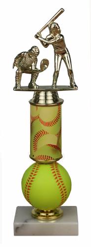 Spinner Softball Trophy - Marble Base - Female Figure