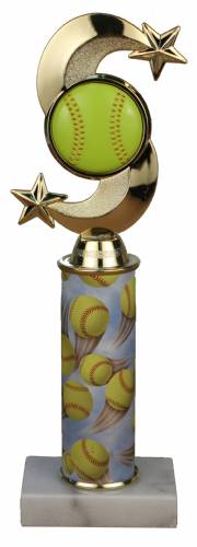 Softball Trophy - Marble Base - Softball Insert