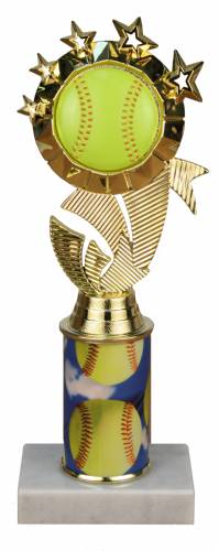 Softball Trophy - Marble Base - Softball Column