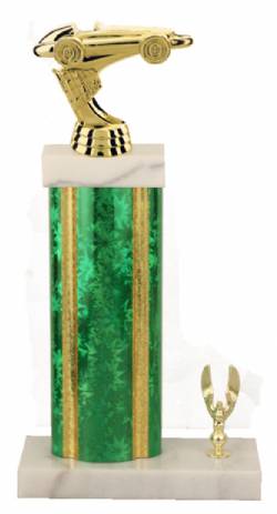 Racing Trophy - Asian Marble Base - Star Blast - Green/Gold