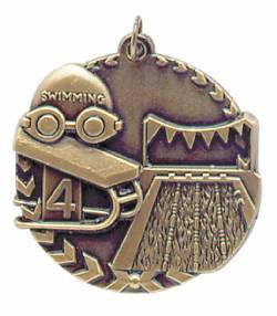 Millennium Series - Swimming Medal 1.75"