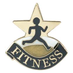 Fitness Achievement Pin 1"