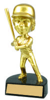 6" Resin Bobble Head Award - Female Baseball