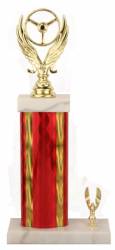 Racing Trophy - Asian Marble Base - Diamond - Red/Gold