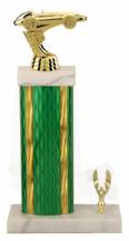 Racing Trophy - Asian Marble Base - Diamond - Green/Gold