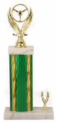 Racing Trophy - Asian Marble Base - Diamond - Green/Gold