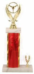 Racing Trophy - Asian Marble Base - Lava Flow - Red/Gold