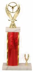 Racing Trophy - Asian Marble Base - Lava Flow - Red/Gold