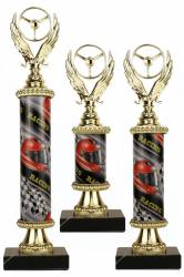 Racing Trophy Set of 3 Deluxe - Pinewood Derby - Pinecar - Choose your Column Color