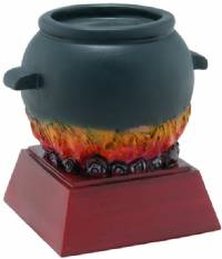 3.5" Chili Pot Resin Award Trophy - Cherry Color Base