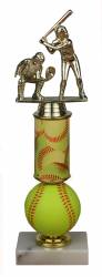 Spinner Softball Trophy - Marble Base - Female Figure