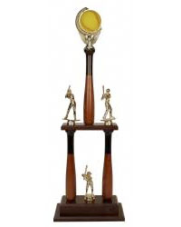 2 Post Trophies - Softball Theme