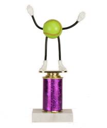 Bendable Softball Trophy - Marble Base - Purple Column