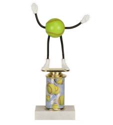 Bendable Softball Trophy - Marble Base - Softball Column