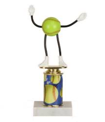 Bendable Softball Trophy - Marble Base - Softball Column