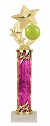 Spinner Softball Trophy - Marble Base - Pink Column