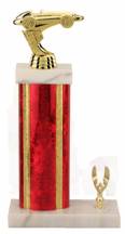 Racing Trophy - Asian Marble Base - Star Blast - Red/Gold